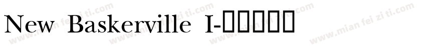 New Baskerville I字体转换